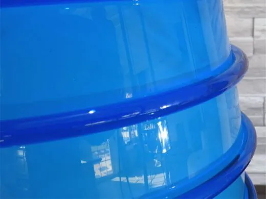 Glasvase in blau/ SERPENTE di Vetro