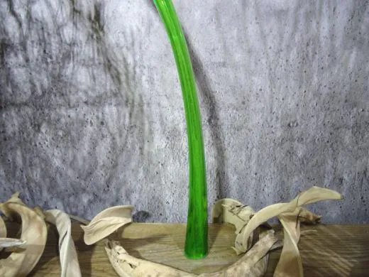 Glasskulptur in grün/ PAGLIA di Vetro