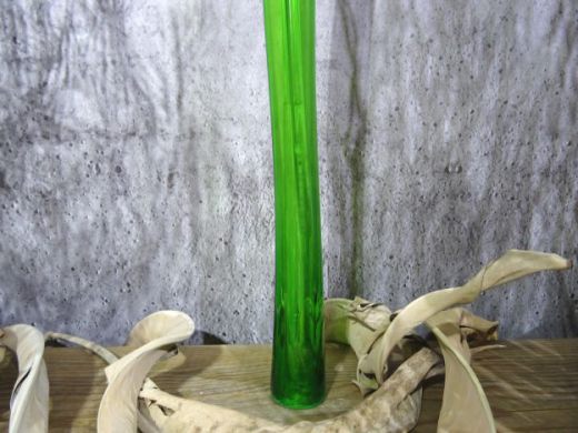 Glasskulptur in grün/ PAGLIA di Vetro