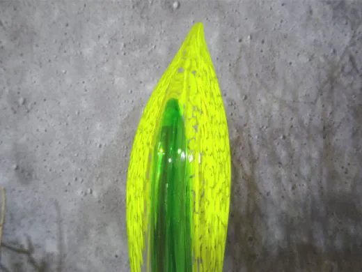 Glasskulptur in grün/ PAGLIA di Vetro