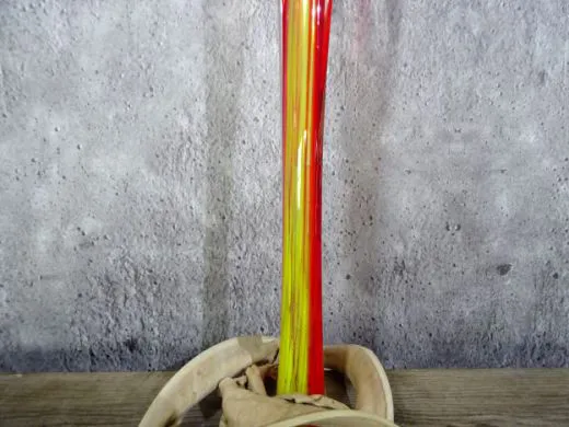 Glasskulptur in rot/ PAGLIA di Vetro