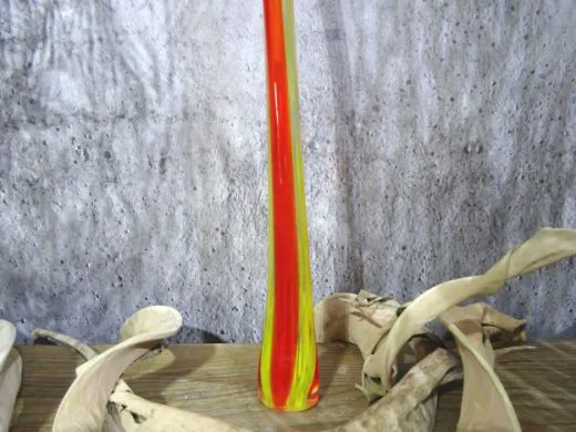 Glasskulptur in rot/ PAGLIA di Vetro