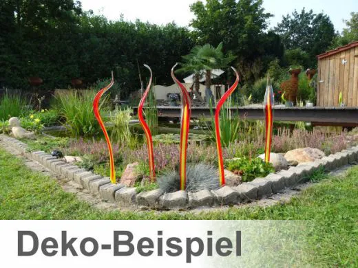 Glasskulptur in rot/ PAGLIA di Vetro