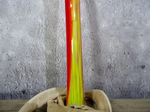 Glasskulptur in rot/ PAGLIA di Vetro