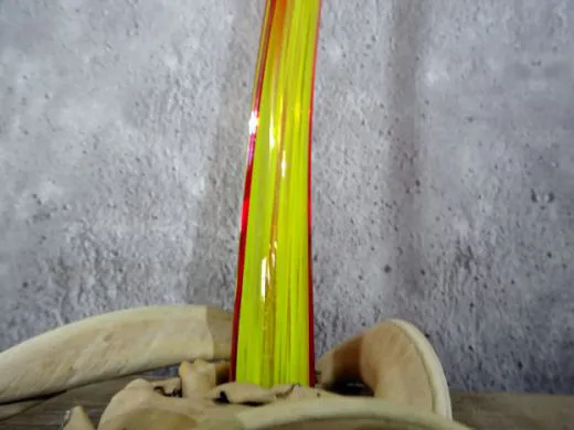 Glasskulptur in rot/ PAGLIA di Vetro