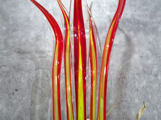 Glasskulptur 5-teilig in rot/ PAGLIA di Vetro