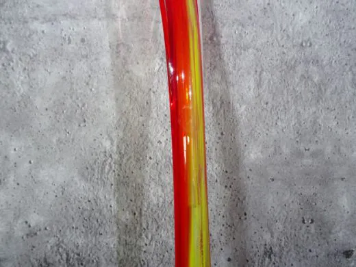 Glasskulptur in rot/ PAGLIA di Vetro