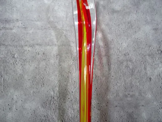 Glasskulptur in rot/ PAGLIA di Vetro