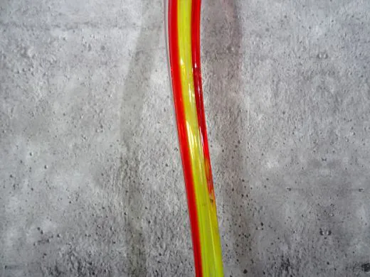 Glasskulptur in rot/ PAGLIA di Vetro
