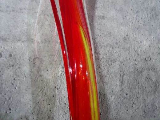 Glasskulptur in rot/ PAGLIA di Vetro
