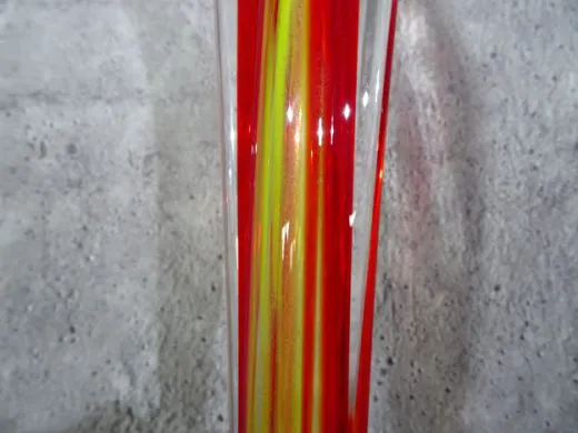 Glasskulptur in rot/ PAGLIA di Vetro