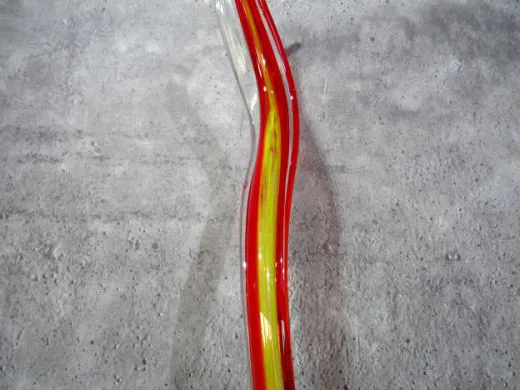 Glasskulptur in rot/ PAGLIA di Vetro