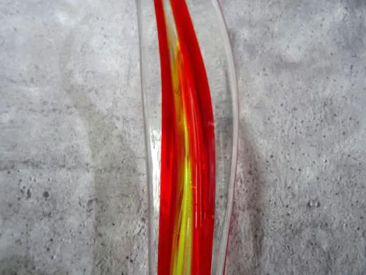 Glasskulptur in rot/ PAGLIA di Vetro