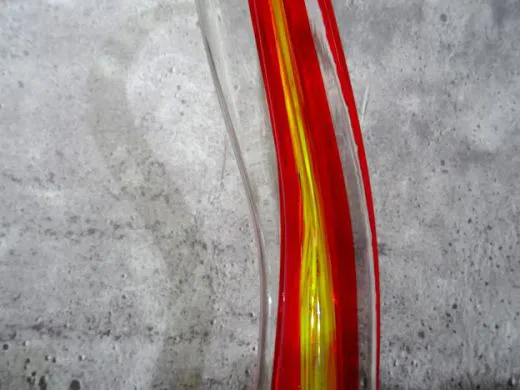 Glasskulptur in rot/ PAGLIA di Vetro