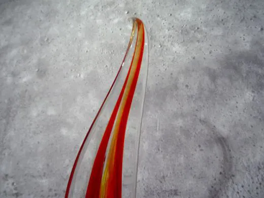 Glasskulptur in rot/ PAGLIA di Vetro