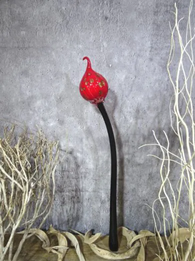 Glasskulptur in rot/ BOCCIOLO di Vetro