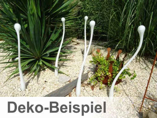 Glasskulptur 5-teilig in weiß/ STELI di Vetro