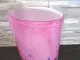 Glasvase in rosa/ VASO in Vetro ovale