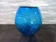 Glaskunst in blau/ Grande BOLLA di Vetro verticale