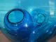 Glaskunst in blau/ Grande BOLLA di Vetro verticale