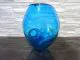 Glaskunst in blau/ Grande BOLLA di Vetro verticale