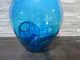 Glaskunst in blau/ Grande BOLLA di Vetro verticale