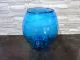 Glaskunst in blau/ Grande BOLLA di Vetro verticale