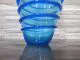 Glasvase in blau/ SERPENTE di Vetro