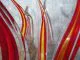 Glasskulptur 5-teilig in rot/ PAGLIA di Vetro