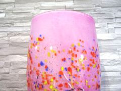 Glasvase in rosa/ VASO in Vetro ovale