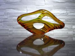 Glaskunst in amber/ FORMA di Vetro Organico