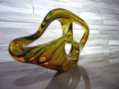 Glaskunst in amber/ FORMA di Vetro Organico