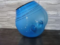 Glaskunst in blau/ Grande BOLLA di Vetro