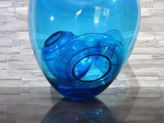 Glaskunst in blau/ Grande BOLLA di Vetro verticale