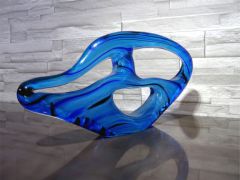 Glaskunst in blau/ FORMA di Vetro Organico