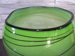 Glaskunst in grün/ Grande BOLLA di Vetro verticale