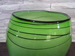 Glaskunst in grün/ Grande BOLLA di Vetro verticale
