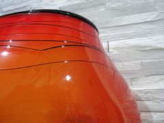 Glaskunst in rot/ Grande BOLLA di Vetro verticale