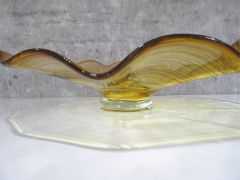 Glasschale in amber/ RICCIOLO di Vetro