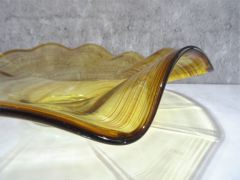 Glasschale in amber/ RICCIOLO di Vetro