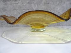 Glasschale in amber/ RICCIOLO di Vetro