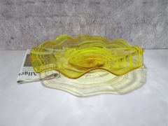 Glasschale in amber-gelb/ RICCIOLO di Vetro