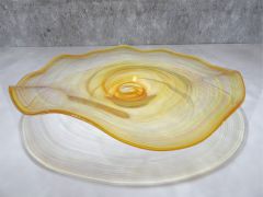 Glasschale in orange-gelb/ RICCIOLO di Vetro