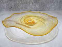 Glasschale in orange-gelb/ RICCIOLO di Vetro