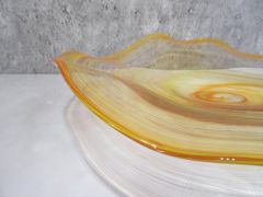 Glasschale in orange-gelb/ RICCIOLO di Vetro