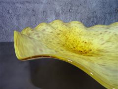 Glasschale in gelb/ MACCHIE di Vetro