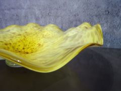 Glasschale in gelb/ MACCHIE di Vetro