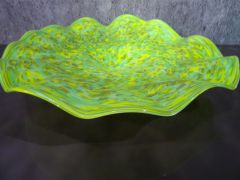 Glasschale in grün/ MACCHIE di Vetro