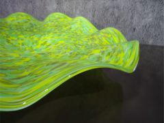 Glasschale in grün/ MACCHIE di Vetro