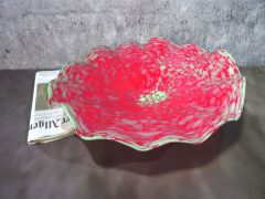Glasschale in rot/ MACCHIE di Vetro
